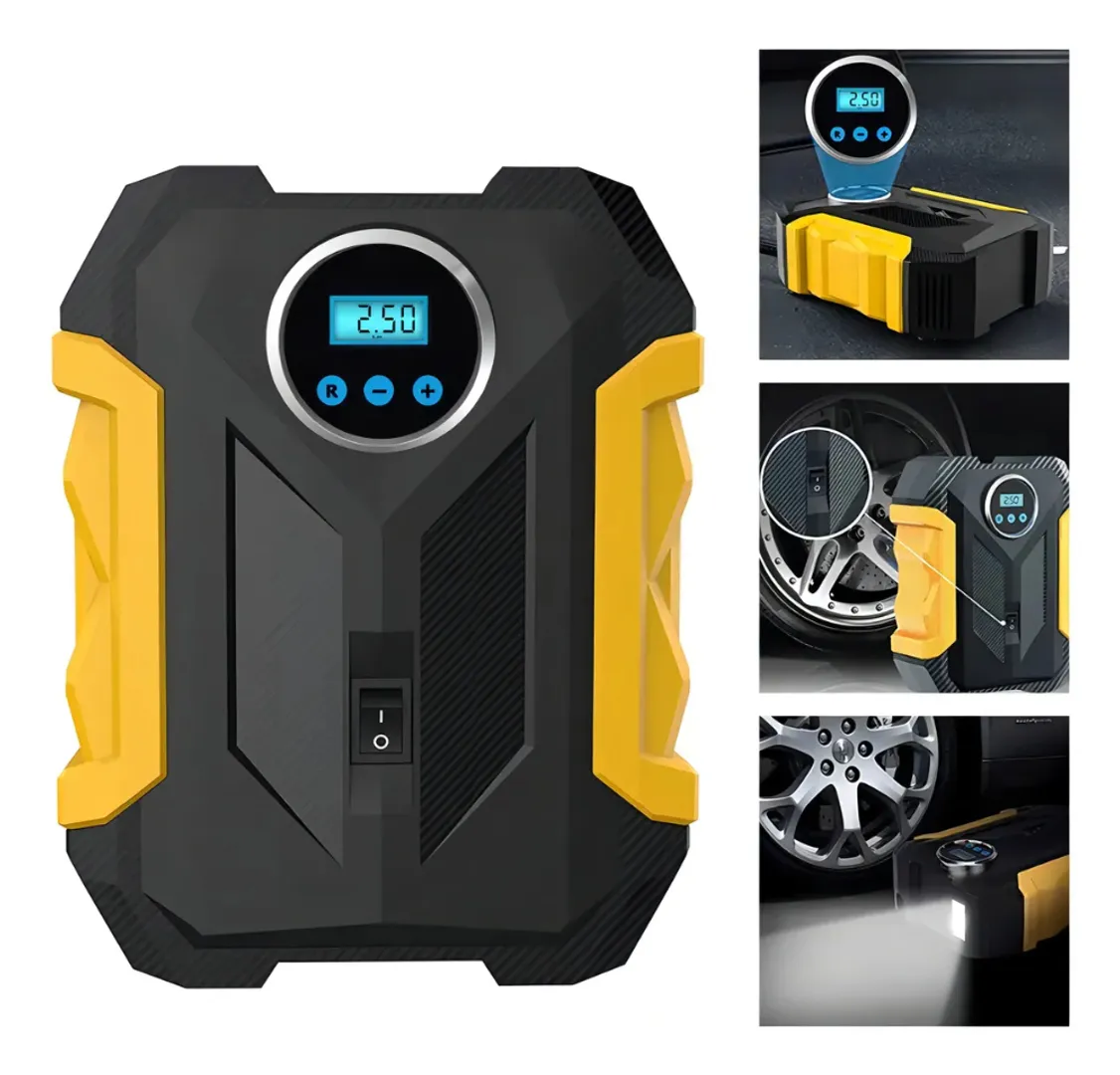 KIT MALETIN COMPRESOR DE AIRE Y HERRAMIENTAS PORTATIL