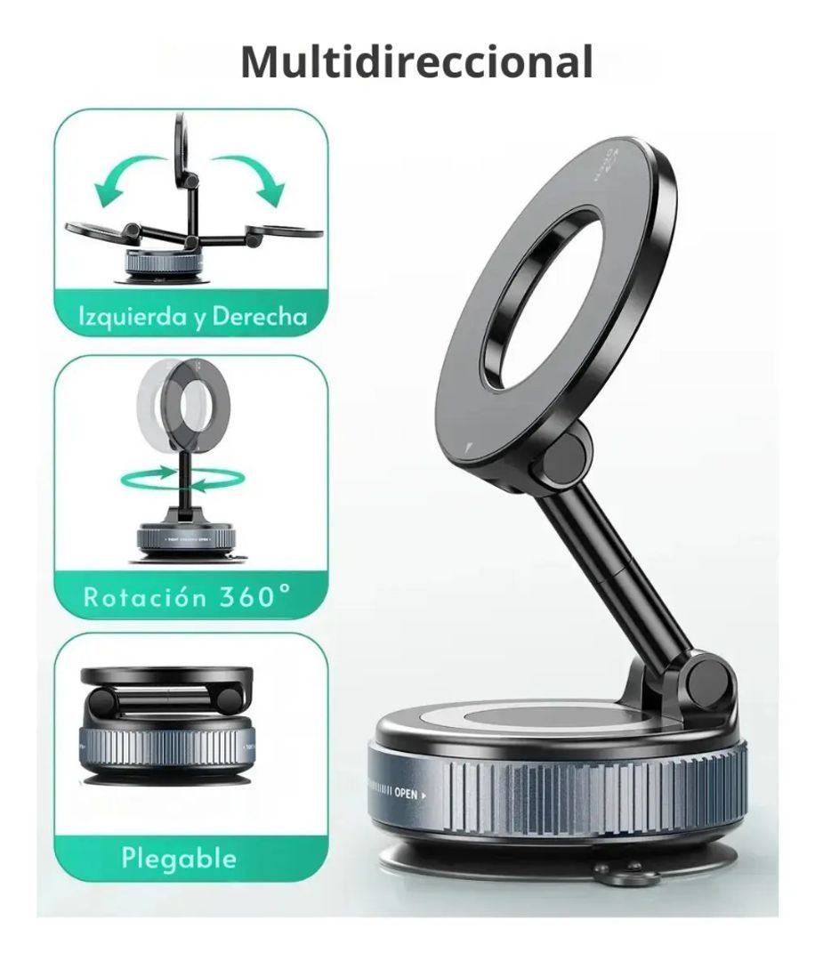 SOPORTE MAGNETICO DE TELEFONO VACUMM SUCTION